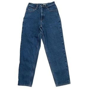 SALE Eddie Bauer vintage flannel lined high waist tapered leg jeans Sz 8
